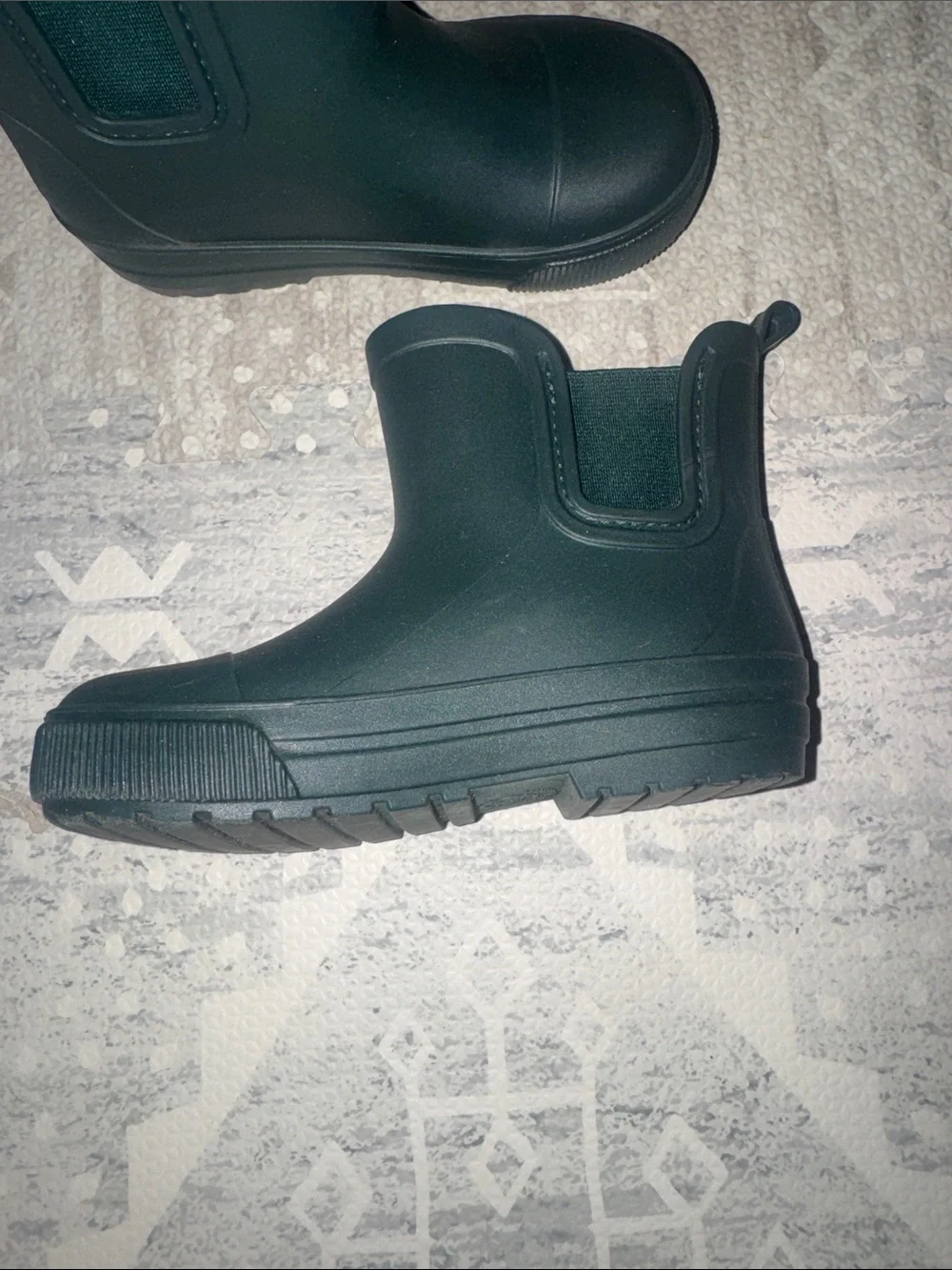 Toddler  Rain Boots - Slip-On Chelsea Style- color Hunter Green